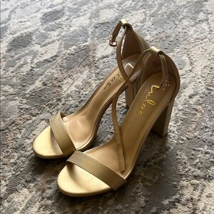 Gold Strappy Heels